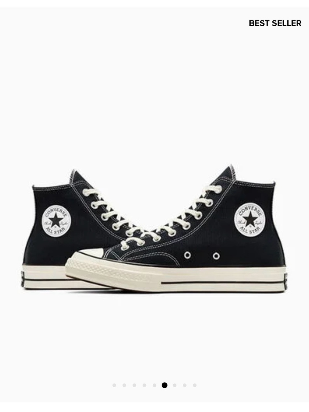 Converse Chuck 70 Canvas Black High Top Sneakers with White Accent